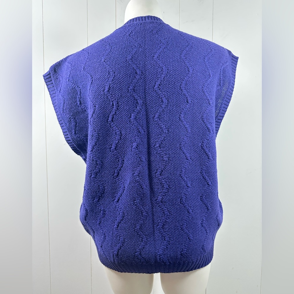 Vintage Pendleton Sz 3X Virgin Wool Sweater Vest Womens Pullover Purple - Picture 3 of 6